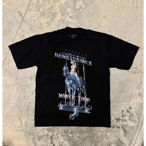 Beyoncé Renaissance World Tour 2023 T-Shirt Large Black Unisex Graphic Print
